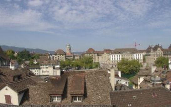 Zurich from the roof of Hotel Alexander